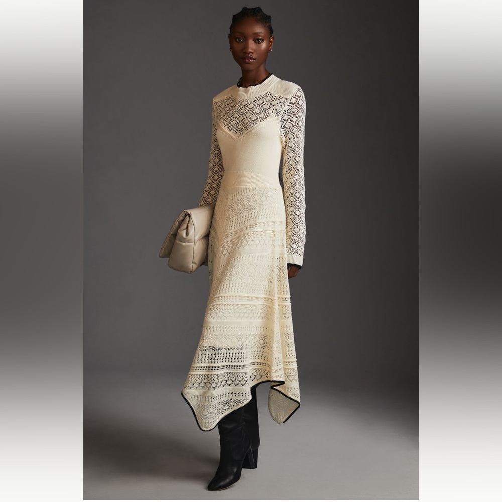 NWT Anthropologie Victorian Sweater Dress Size Large